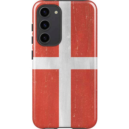 Denmark Flag Distressed Galaxy S23 Plus Pro Case